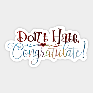 Congratulate Sticker